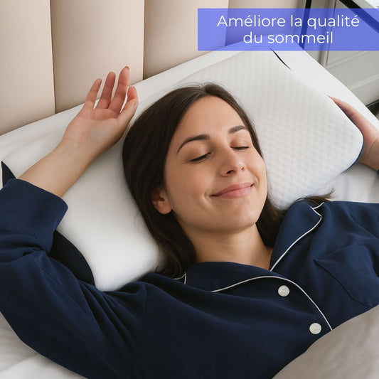 Oreiller orthopédique Elaglow® - Améliore la qualité du sommeil