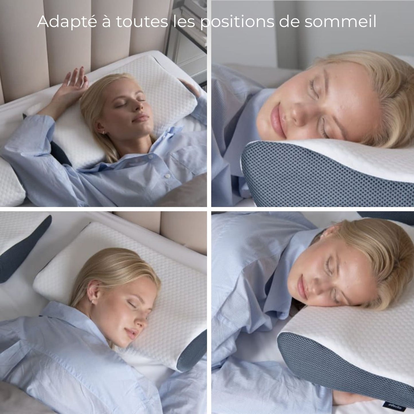 Oreiller ergonomique Elaglow® -  L’Oreiller Orthopédique Nouvelle Génération