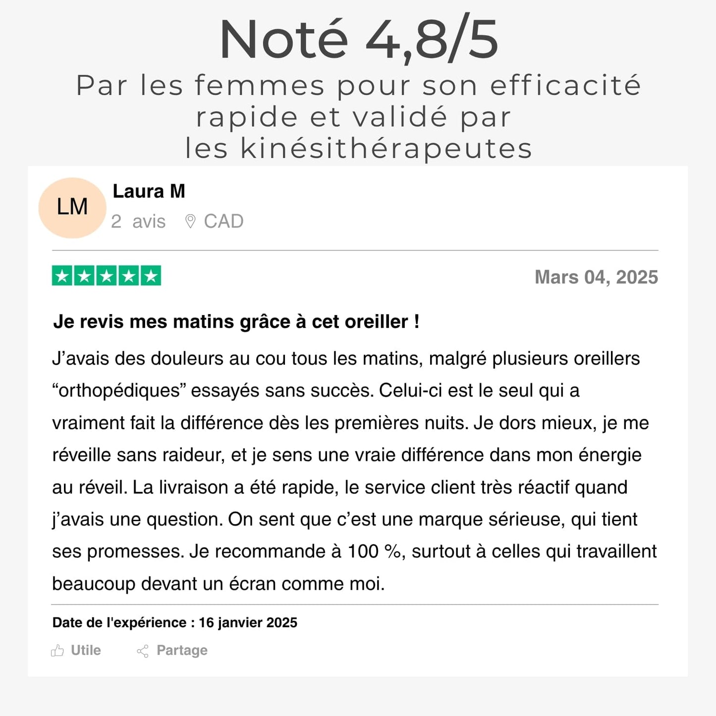 Oreiller ergonomique Elaglow® -  L’Oreiller Orthopédique Nouvelle Génération